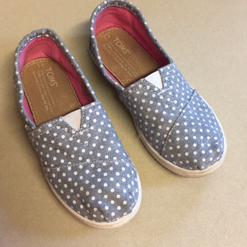 TOMS Youth Canvas Slip-Ons, Sz 1Y